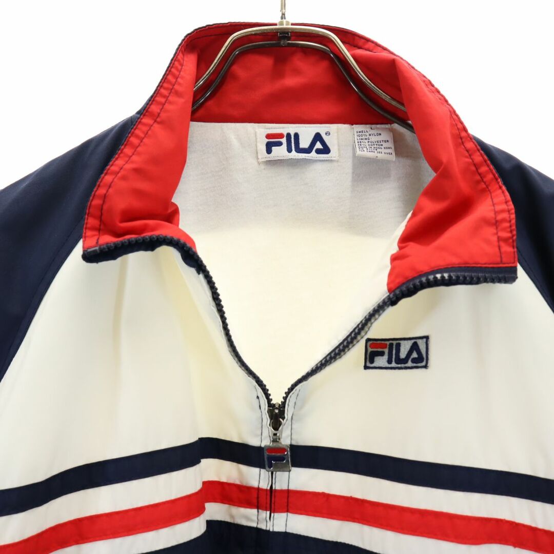 FILA(フィラ)のフィラ 90s オールド ナイロンジャケット L ネイビー FILA メンズ 古着 【240321】 メンズのジャケット/アウター(ナイロンジャケット)の商品写真