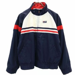 フィラ(FILA)のフィラ 90s オールド ナイロンジャケット L ネイビー FILA メンズ 古着 【240321】(ナイロンジャケット)