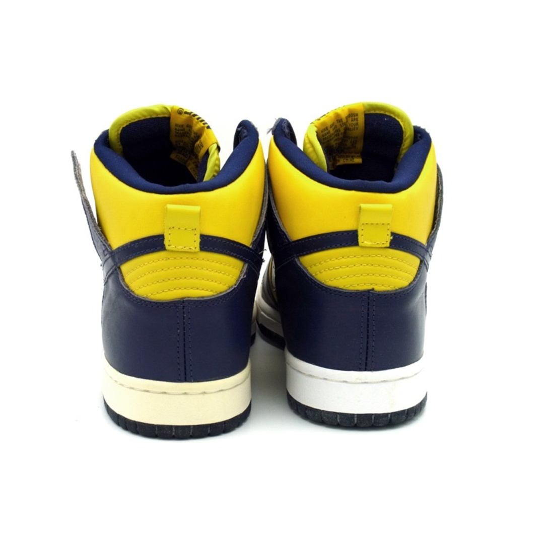 NIKE(ナイキ)のナイキ NIKE ■ 【 DUNK HIGH LE Midnight Navy VarsityMaize 630335 471 】 ダンク ハイ ミシガン 1998年製 スニーカー f21303 メンズの靴/シューズ(スニーカー)の商品写真