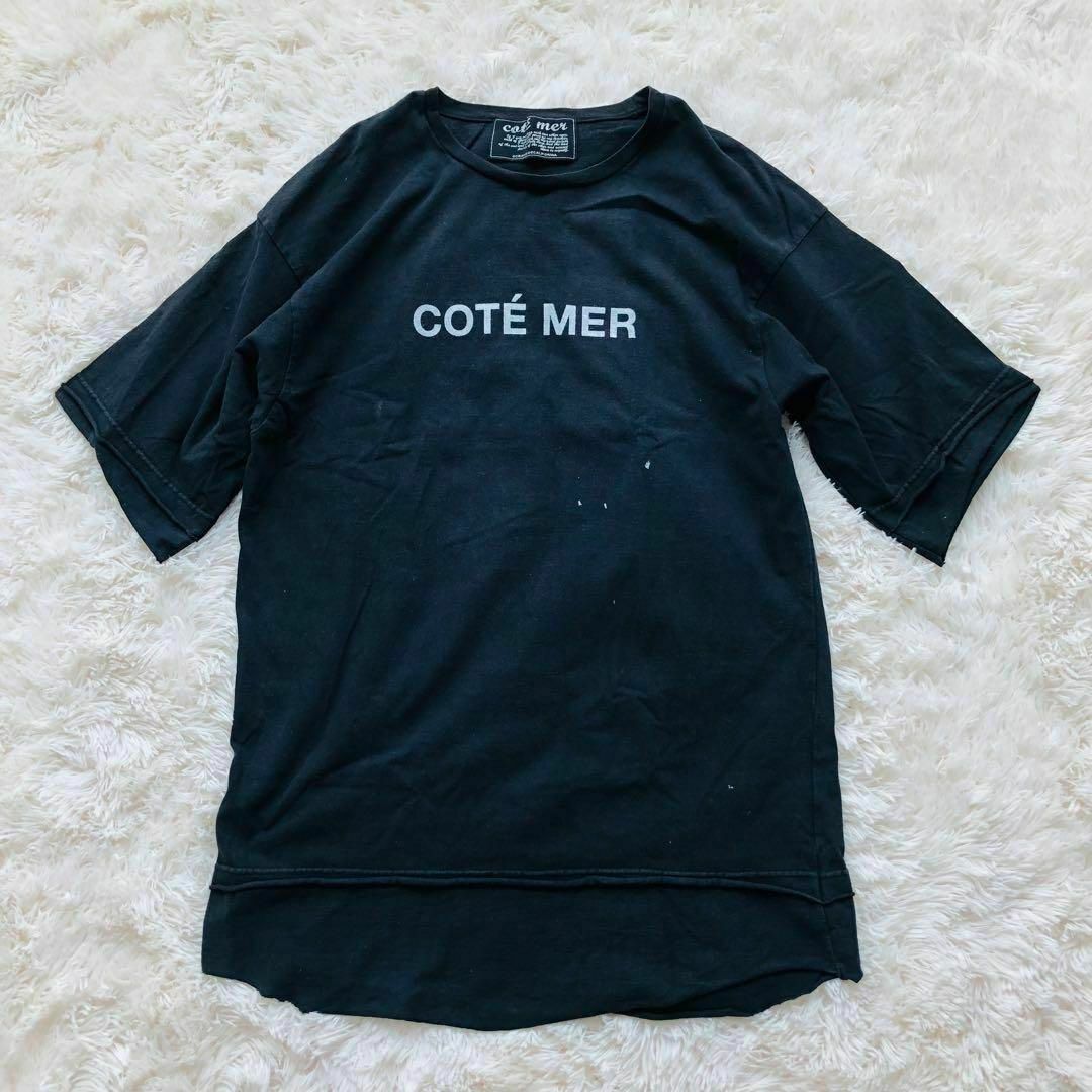 COTE MER(コートメール)のCote merコートメールTシャツ　カットソー　ブラック黒　ペンキ メンズのトップス(Tシャツ/カットソー(半袖/袖なし))の商品写真