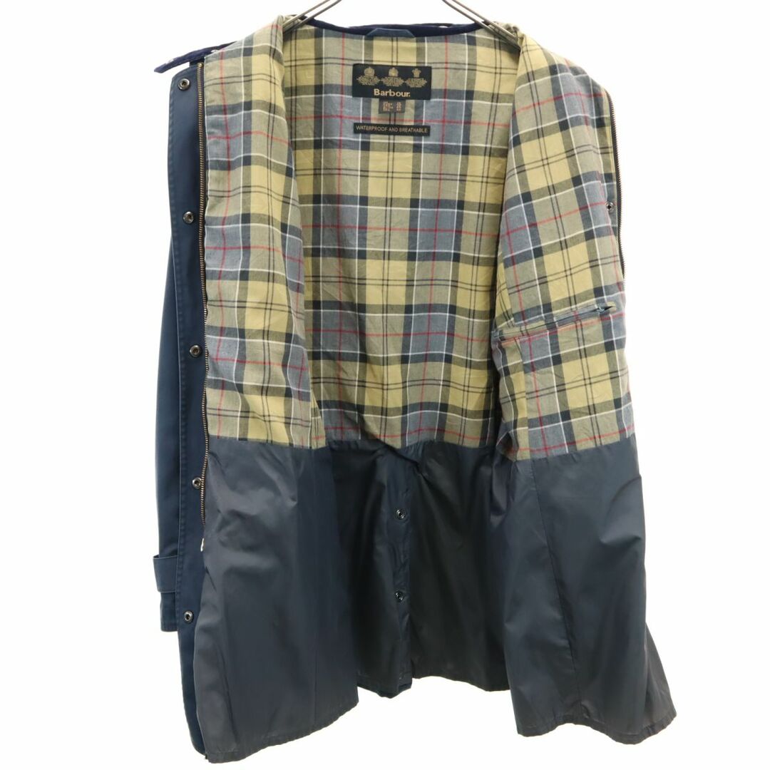 Barbour(バーブァー)のバブアー 襟コーデュロイ ロングコート 12 ネイビー Barbour レディース 古着 【240321】 レディースのジャケット/アウター(ロングコート)の商品写真