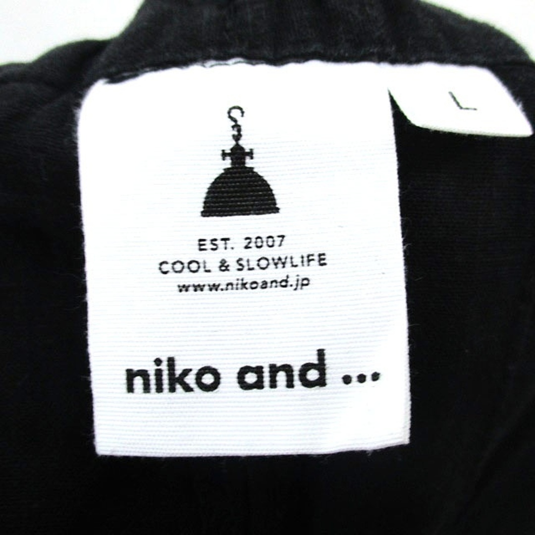 niko and...(ニコアンド)のニコアンド Niko and.. ワイド パンツ リネン シンプル L ブラック レディースのパンツ(その他)の商品写真