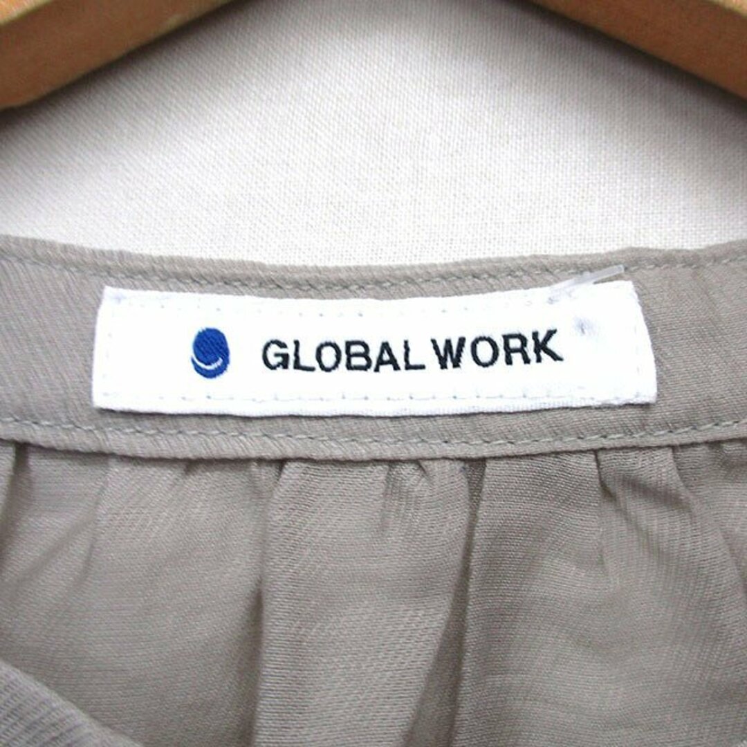 GLOBAL WORK(グローバルワーク)のグローバルワーク シースルー シャツ ブラウス 長袖 シンプル F グレー 灰 レディースのトップス(シャツ/ブラウス(長袖/七分))の商品写真