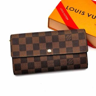 ルイヴィトン(LOUIS VUITTON)の【超極美品】ルイヴィトン ポルトフォイユ サラ 10カード ダミエ 長財布(財布)