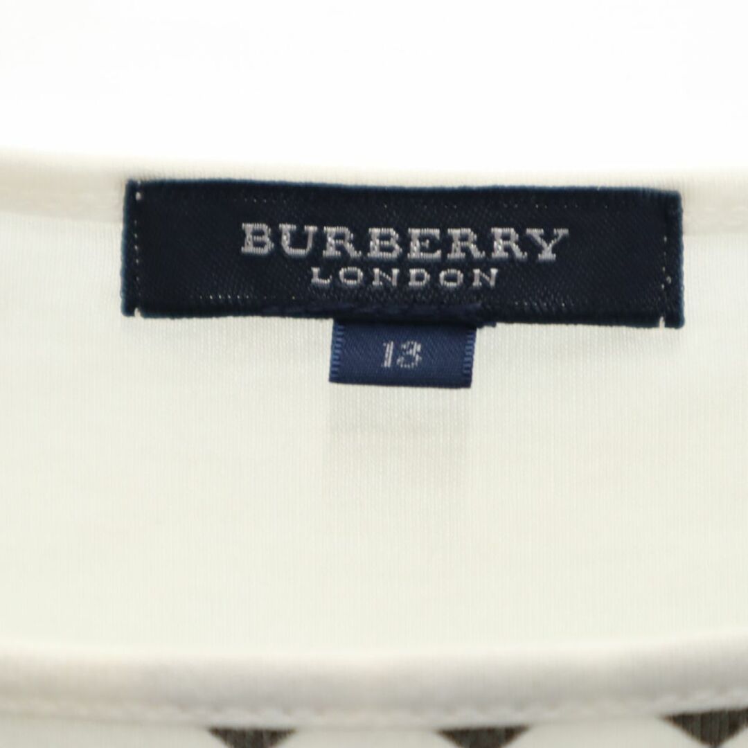 BURBERRY(バーバリー)のバーバリーロンドン プリント 半袖 Tシャツ 13 ホワイト BURBERRY LONDON 肩パット レディース 古着 【240321】 メール便可 レディースのトップス(Tシャツ(半袖/袖なし))の商品写真