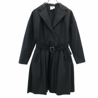 LANVIN en Bleu - ランバンオンブルー 日本製 ロングコート 40 黒 LANVIN en Bleu レディース 古着 【240321】