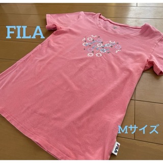 フィラ(FILA)のFILA 半袖　Tシャツ　ピンク　花柄(Tシャツ(半袖/袖なし))
