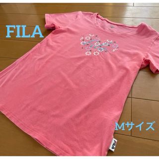 フィラ(FILA)のFILA 半袖　Tシャツ　ピンク　花柄(Tシャツ(半袖/袖なし))