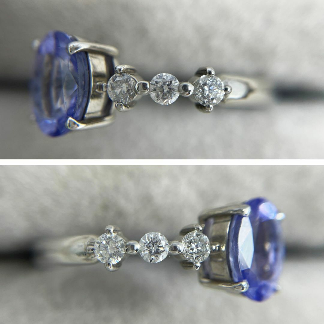 PT900 天然タンザナイト 1.29ct 天然ダイヤモンド 0.33ct レディースのアクセサリー(リング(指輪))の商品写真