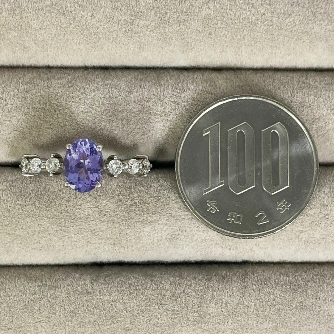 PT900 天然タンザナイト 1.29ct 天然ダイヤモンド 0.33ct レディースのアクセサリー(リング(指輪))の商品写真