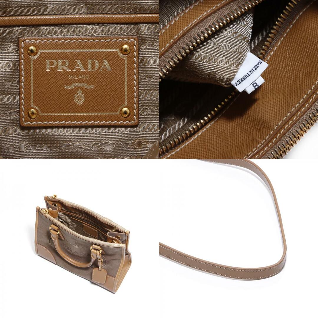 PRADA - プラダ PRADA ジャガード ロゴ ショルダーバッグ キャンバスの PRADA - プラダ PRADA ジャガード ロゴ ショルダーバッグ キャンバスの
