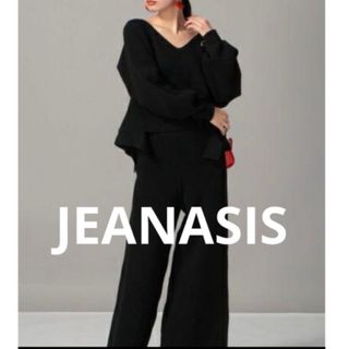 ジーナシス(JEANASIS)のJEANASISジーナシス アゼニットグロップドセットアップ トップス 新品 春(ニット/セーター)