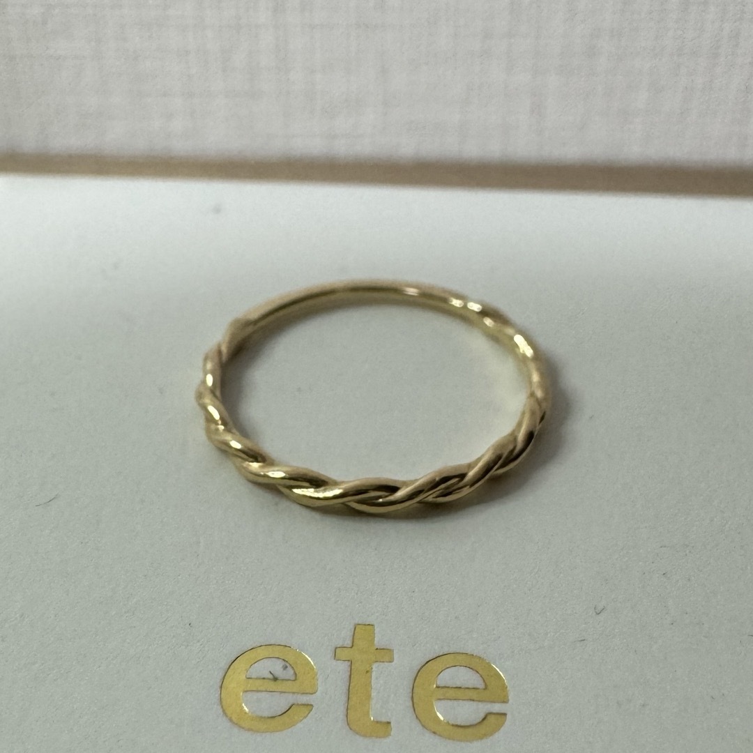 ete(エテ)のete k10YG レイヤードツイストリング レディースのアクセサリー(リング(指輪))の商品写真