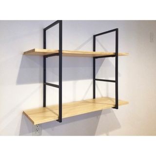 ウッドワン(WOOD ONE)のWOODONE ウッドワン カベツケ アイアン 飾り棚(棚/ラック/タンス)