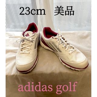 アディダス(adidas)のアディダスゴルフ　可愛い　ゴルフシューズ　レディース　23cm  美品　送料無料(シューズ)