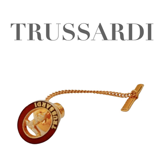 トラサルディ(Trussardi)の美品 TRUSSARDI トラサルディ ネクタイピン チェーン付き ゴールド(ネクタイピン)