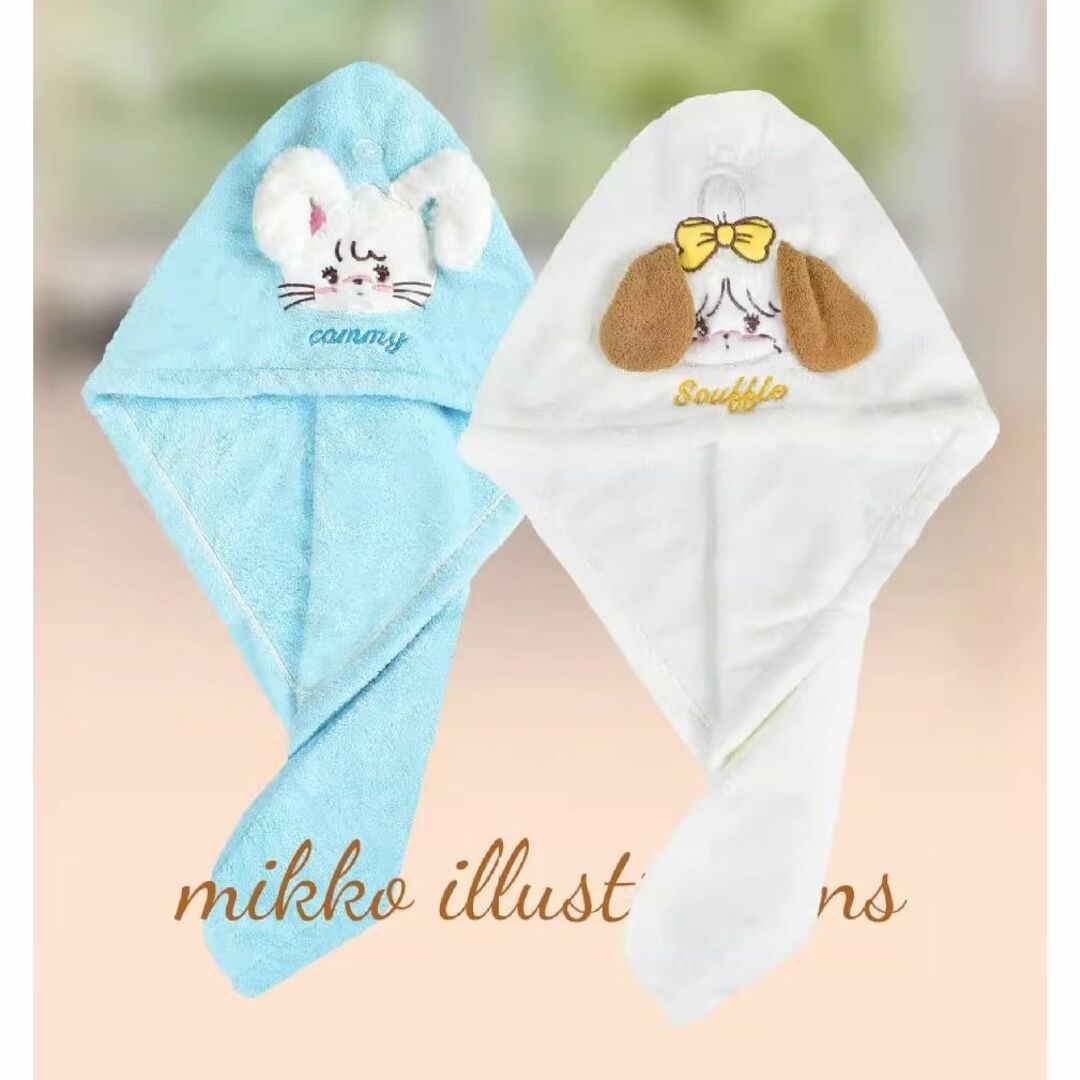 mikko × MINISO　スフレ　ミッコ　ヘアドライキャップ　日本未発売 エンタメ/ホビーのアニメグッズ(タオル)の商品写真