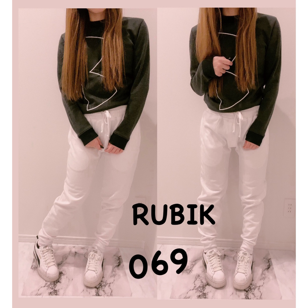 【 RUBIK 】タグ付き スウェットパンツ XL ホワイト レディースのパンツ(カジュアルパンツ)の商品写真