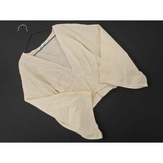 ザラ(ZARA)のZARA ザラ Vネック ショート丈 ブラウス シャツ sizeS/生成  ■◇ レディース(シャツ/ブラウス(長袖/七分))