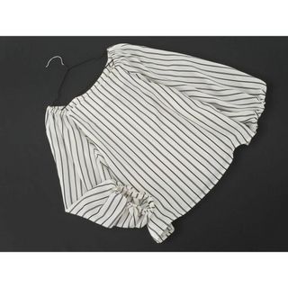 NATURAL BEAUTY BASIC ナチュラルビューティーベーシック ストライプ ブラウス シャツ sizeS/オフホワイト ■◇ レディース