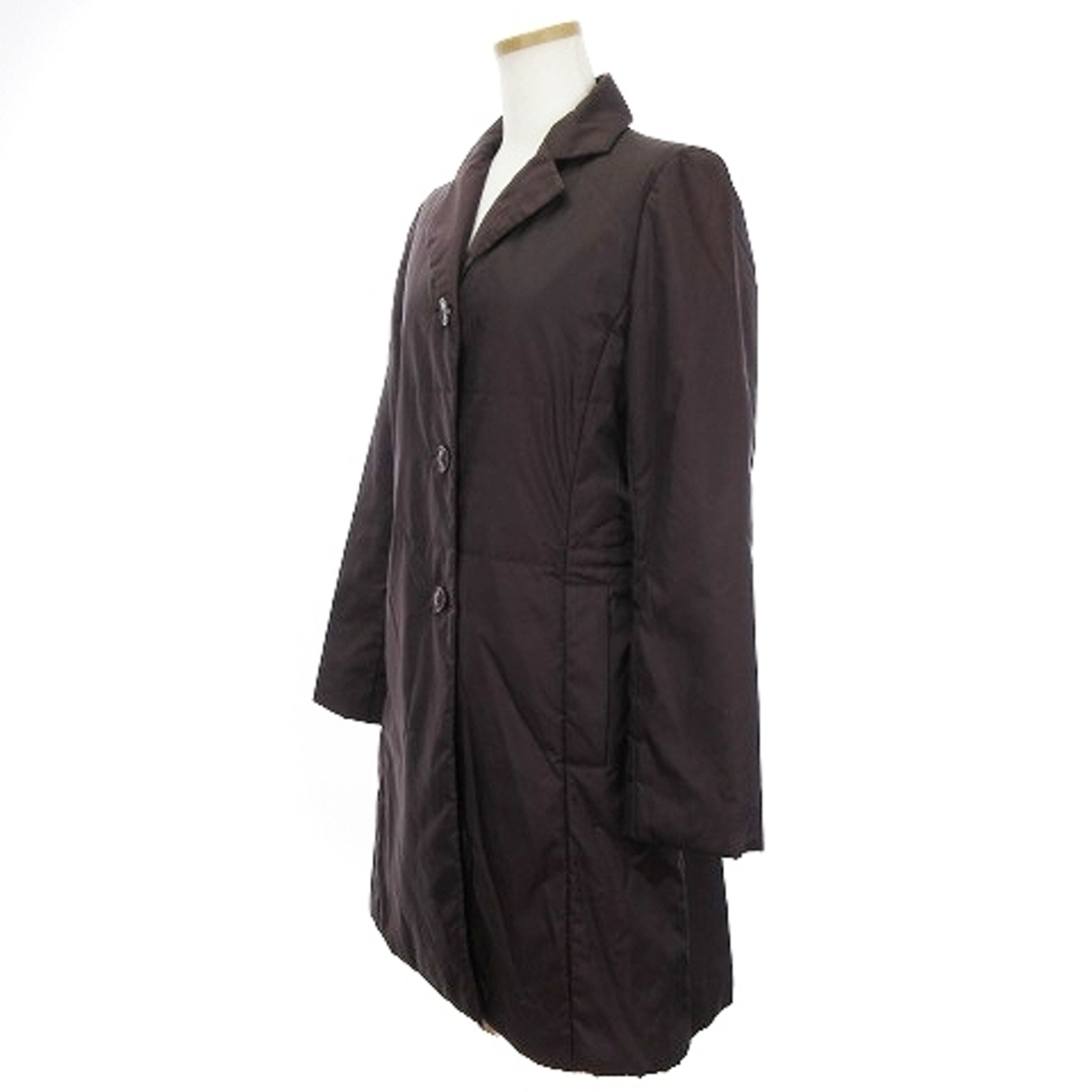 ミスクロエ 中綿コート ひざ丈 長袖 フロントボタン 茶 40 ■GY14 レディースのジャケット/アウター(その他)の商品写真