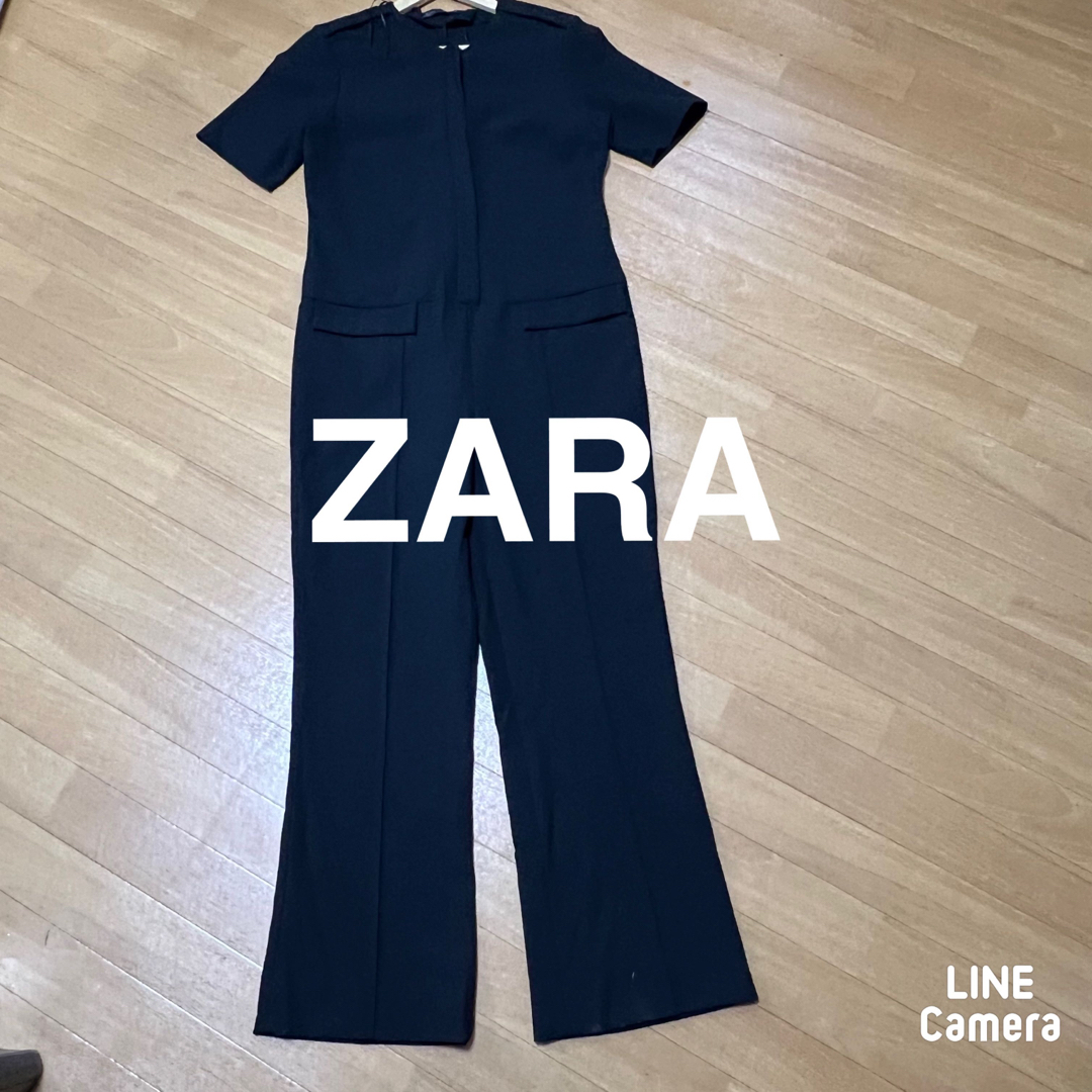 ZARA(ザラ)のZARA サロペット　オールインワン　L 人気デザイン　黒 レディースのパンツ(オールインワン)の商品写真