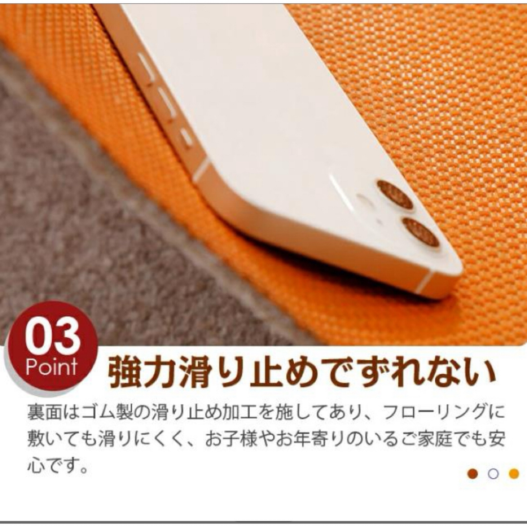 新品ネイビー　チェアマット 大判 防音 長方形　60cm×100cm キッズ/ベビー/マタニティの寝具/家具(フロアマット)の商品写真