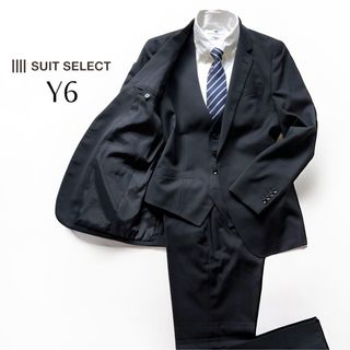 THE SUIT COMPANY - 【極美品】スーツセレクト 3ピースセットアップスーツ ビジネススーツ Y6 黒