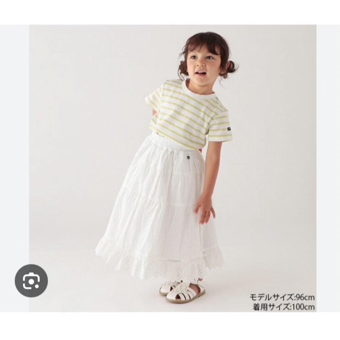 petit main(プティマイン)のpetit main プティマイン✾❁⃘レースロングスカート120 130 キッズ/ベビー/マタニティのキッズ服女の子用(90cm~)(スカート)の商品写真