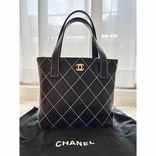 シャネル(CHANEL)のCHANEL シャネル ワイルドステッチ ハンドバッグ ココマーク ブラック (ハンドバッグ)