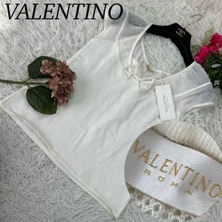 ヴァレンティノ(VALENTINO)のヴァレンティノ レディース Lサイズ 半袖 Tシャツ カットソー シースルー(ニット/セーター)