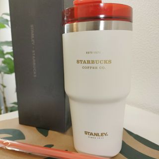 スターバックス(Starbucks)の※海外限定　スターバックス タンブラー　スタンレー　ホワイト　レッド(タンブラー)