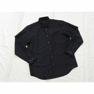 ブラックレーベルクレストブリッジ(BLACK LABEL CRESTBRIDGE)のブラックレーベル クレストブリッジ 長袖デザインシャツ 濃紺　M 春夏(シャツ)