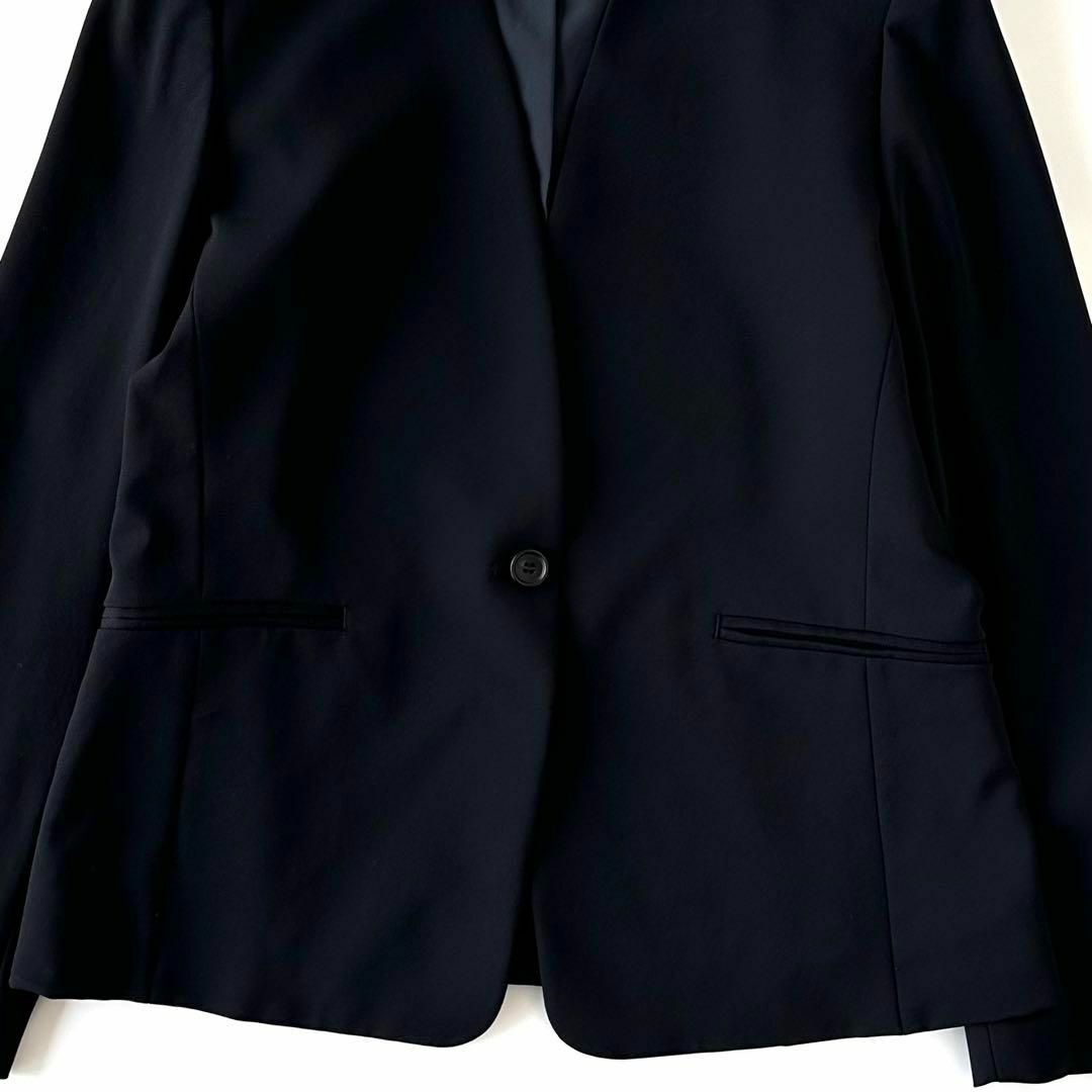 PLST(プラステ)のプラステ PLST コンフォートリュクス カラーレスジャケット ネイビー M レディースのジャケット/アウター(ノーカラージャケット)の商品写真