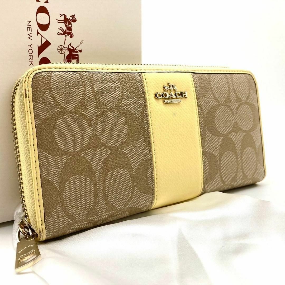 COACH(コーチ)のコーチ 長財布 シグネチャー レザー イエロー 60319 レディースのファッション小物(財布)の商品写真