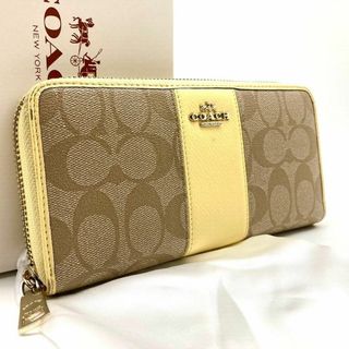 コーチ(COACH)のコーチ 長財布 シグネチャー レザー イエロー 60319(財布)