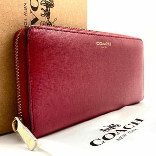 コーチ(COACH)のコーチ 長財布 サフィアーノ レザー レッド 60320(財布)