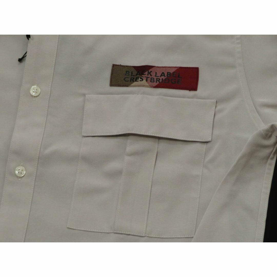BLACK LABEL CRESTBRIDGE(ブラックレーベルクレストブリッジ)のブラックレーベル クレストブリッジ 半袖シャツ M 淡グレーベージュ系 メンズのトップス(シャツ)の商品写真