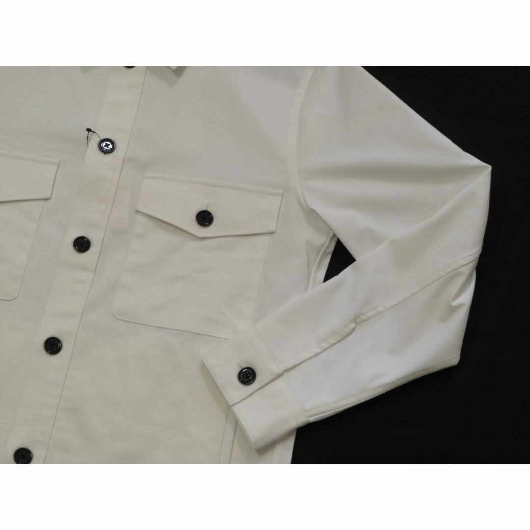 BLACK LABEL CRESTBRIDGE(ブラックレーベルクレストブリッジ)のブラックレーベル クレストブリッジ　ブロックチェック柄ブルゾンシャツ　M 白 メンズのジャケット/アウター(その他)の商品写真