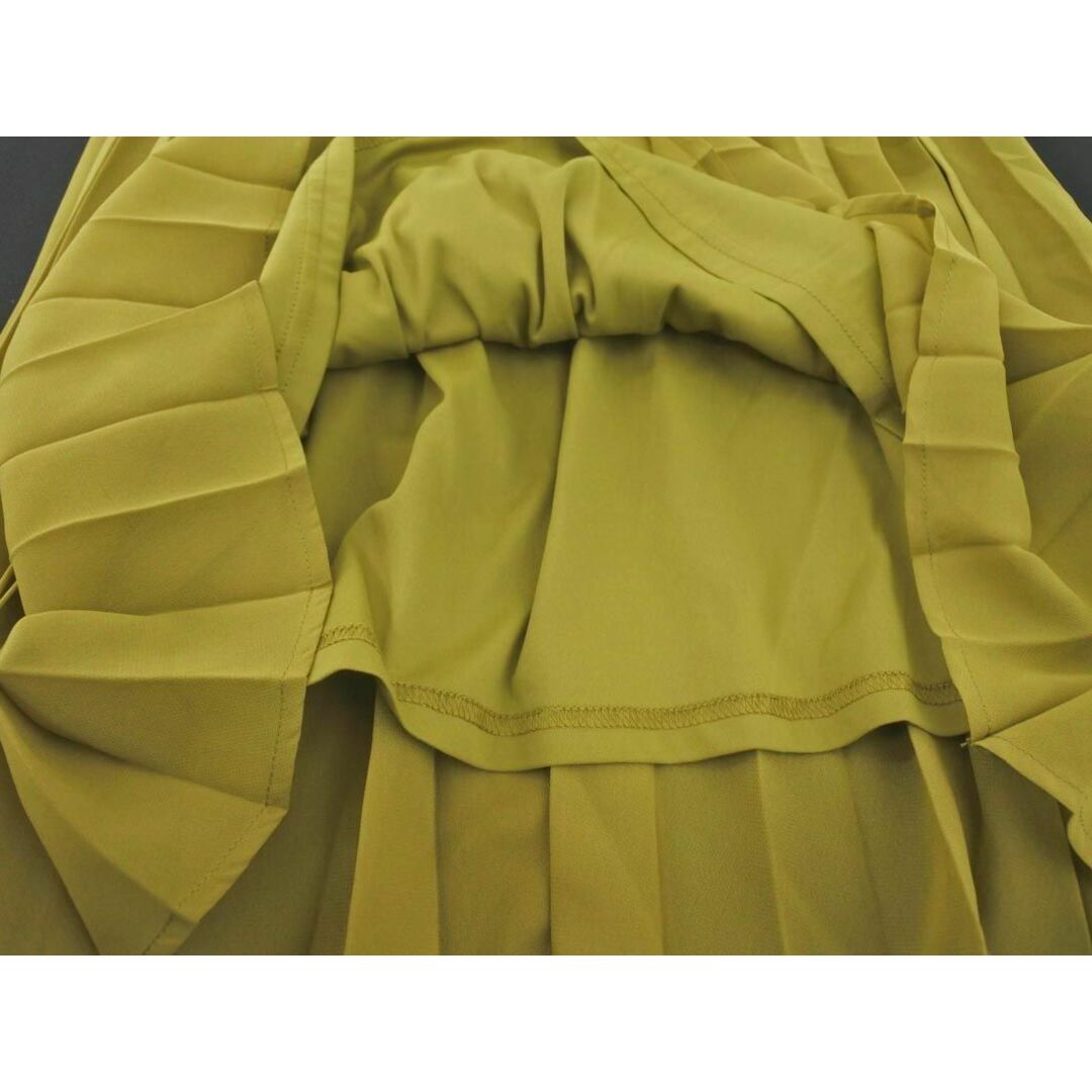 COMME CA ISM(コムサイズム)のCOMME CA ISM コムサイズム シフォン プリーツ スカート size9/黄緑 ■◇ レディース レディースのスカート(ロングスカート)の商品写真