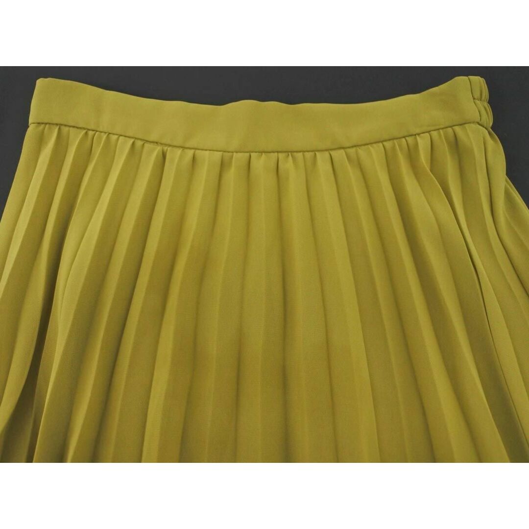 COMME CA ISM(コムサイズム)のCOMME CA ISM コムサイズム シフォン プリーツ スカート size9/黄緑 ■◇ レディース レディースのスカート(ロングスカート)の商品写真