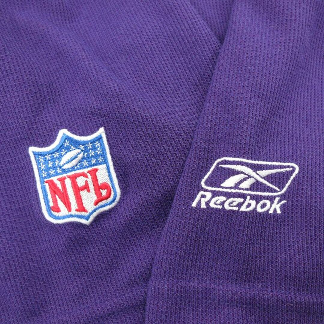 Reebok(リーボック)のXL★古着 リーボック REEBOK 半袖 ポロ シャツ メンズ 00年代 00s NFL ミネソタバイキングス 大きいサイズ 紫他 パープル アメフト スーパーボウル 23apr08 中古 トップス メンズのトップス(ポロシャツ)の商品写真