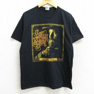 L★古着 半袖 ロック バンド Tシャツ メンズ ザックブラウンバンド コットン クルーネック 黒 ブラック 23apr04 中古(Tシャツ/カットソー(半袖/袖なし))