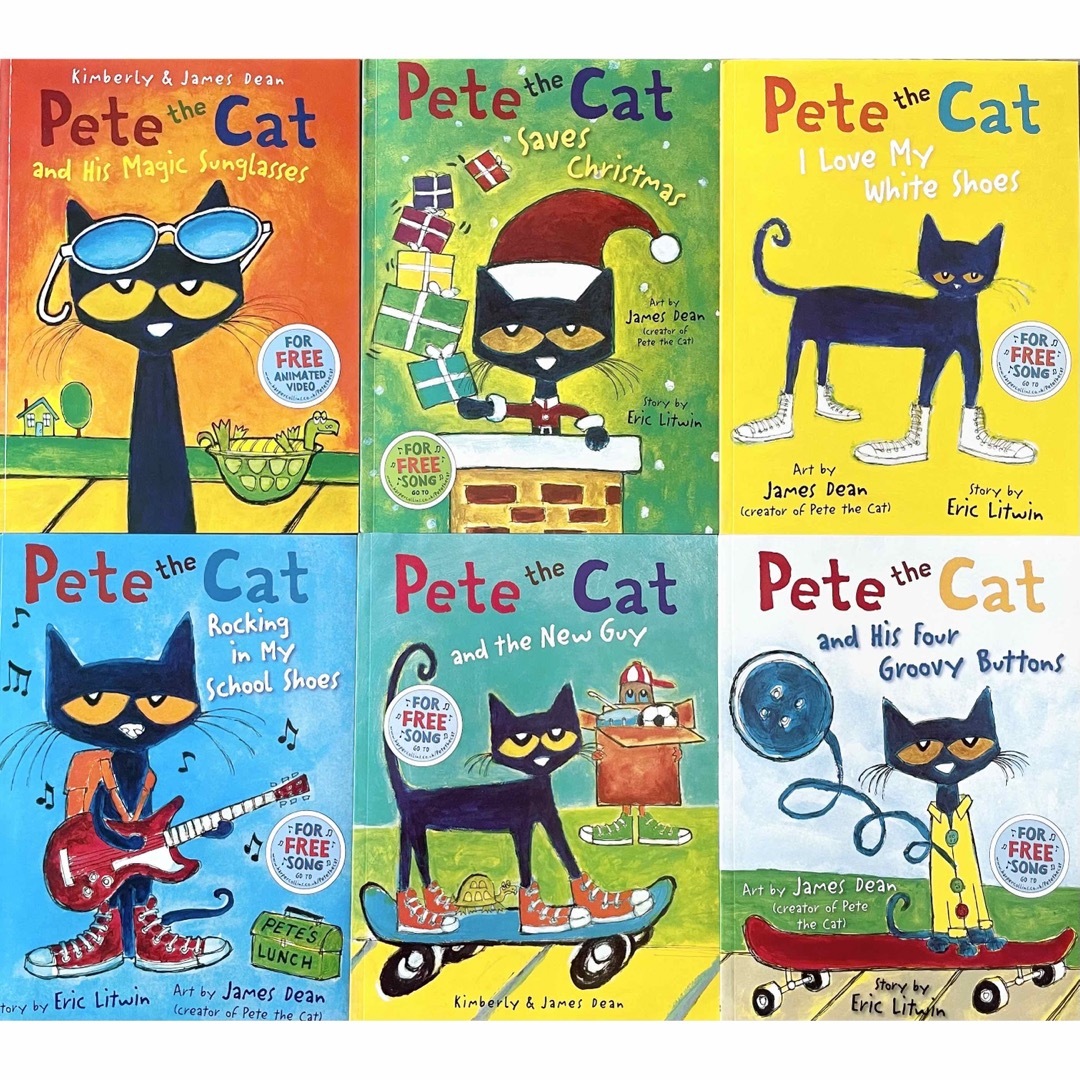 大人気　英語絵本　Pete the cat シリーズ　 大きな絵本　6冊セット エンタメ/ホビーの本(絵本/児童書)の商品写真