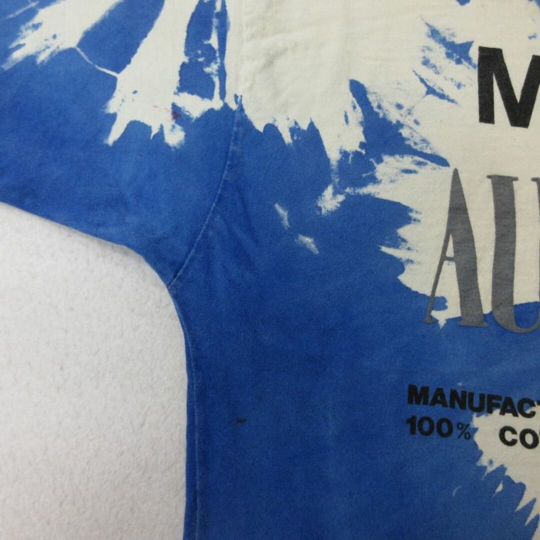 XL★古着 半袖 ビンテージ Tシャツ メンズ 90年代 90s オーストラリア 大きいサイズ コットン クルーネック USA製 青他 ブルー タイダイ 【spe】 23apr01 中古 メンズのトップス(Tシャツ/カットソー(半袖/袖なし))の商品写真