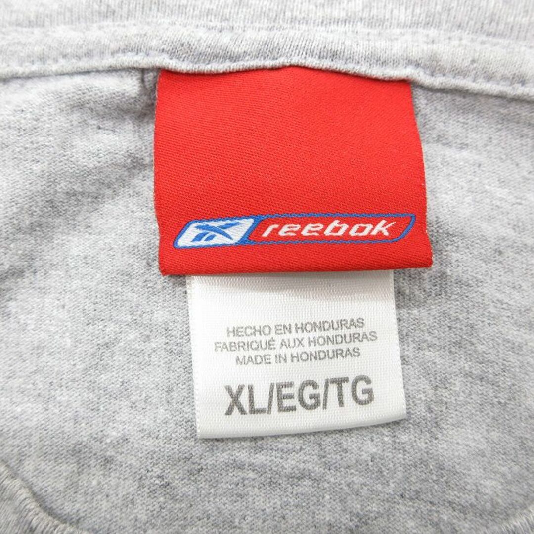 FILA(フィラ)のXL★古着 リーボック REEBOK 半袖 ビンテージ Tシャツ メンズ 00年代 00s NFL フィラデルフィアイーグルス ワンポイントロゴ 大きいサイズ クルーネック グレー 霜降り アメフト スーパーボウル 23apr06 中古 メンズのトップス(Tシャツ/カットソー(半袖/袖なし))の商品写真