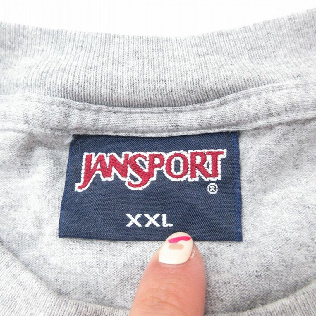 JANSPORT(ジャンスポーツ)のXL★古着 ジャンスポーツ 半袖 ビンテージ Tシャツ メンズ 00年代 00s SLIPPERY ROCK ホッケー 大きいサイズ クルーネック グレー 霜降り 23apr08 中古 メンズのトップス(Tシャツ/カットソー(半袖/袖なし))の商品写真