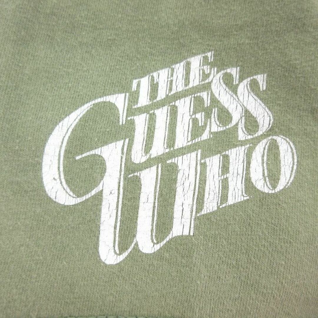 GUESS(ゲス)のXL★古着 ヘインズ Hanes 半袖 ビンテージ ロック バンド Tシャツ メンズ 00年代 00s ゲスフー サイン入り 大きいサイズ コットン クルーネック 緑 グリーン 23apr07 中古 メンズのトップス(Tシャツ/カットソー(半袖/袖なし))の商品写真