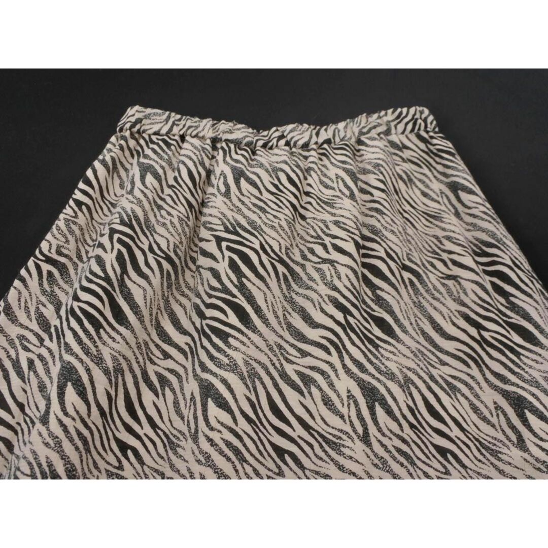 LOWRYS FARM(ローリーズファーム)のローリーズファーム ゼブラ柄 ロング スカート sizeF/ベージュｘ黒 ■◇ レディース レディースのスカート(ロングスカート)の商品写真
