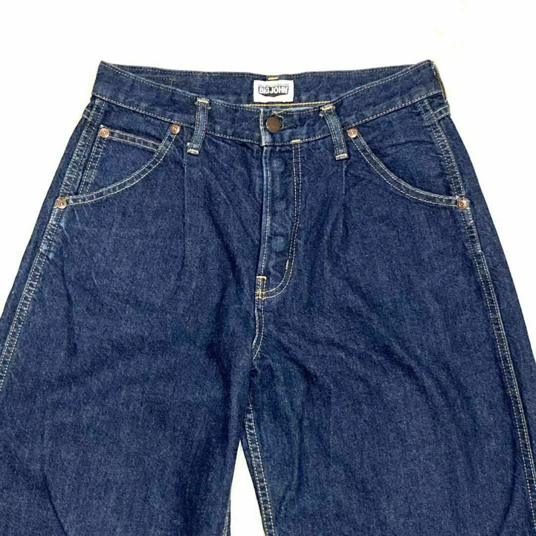 BIG JOHN(ビッグジョン)の【美品】BIGJOHN ワイドデニム　ウエスト56（26-4）BH111H レディースのパンツ(デニム/ジーンズ)の商品写真